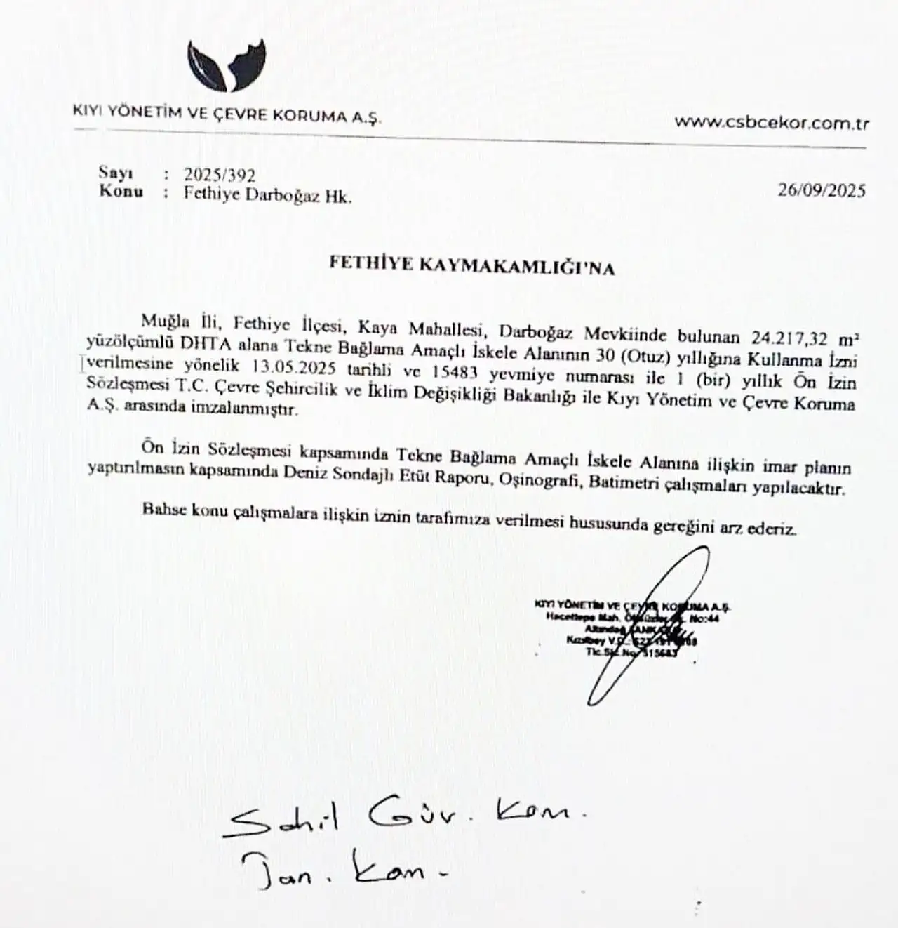 Fethiye Darboğaz Mevkii'ne İskele Projesi İçin Resmi Süreç Başladı