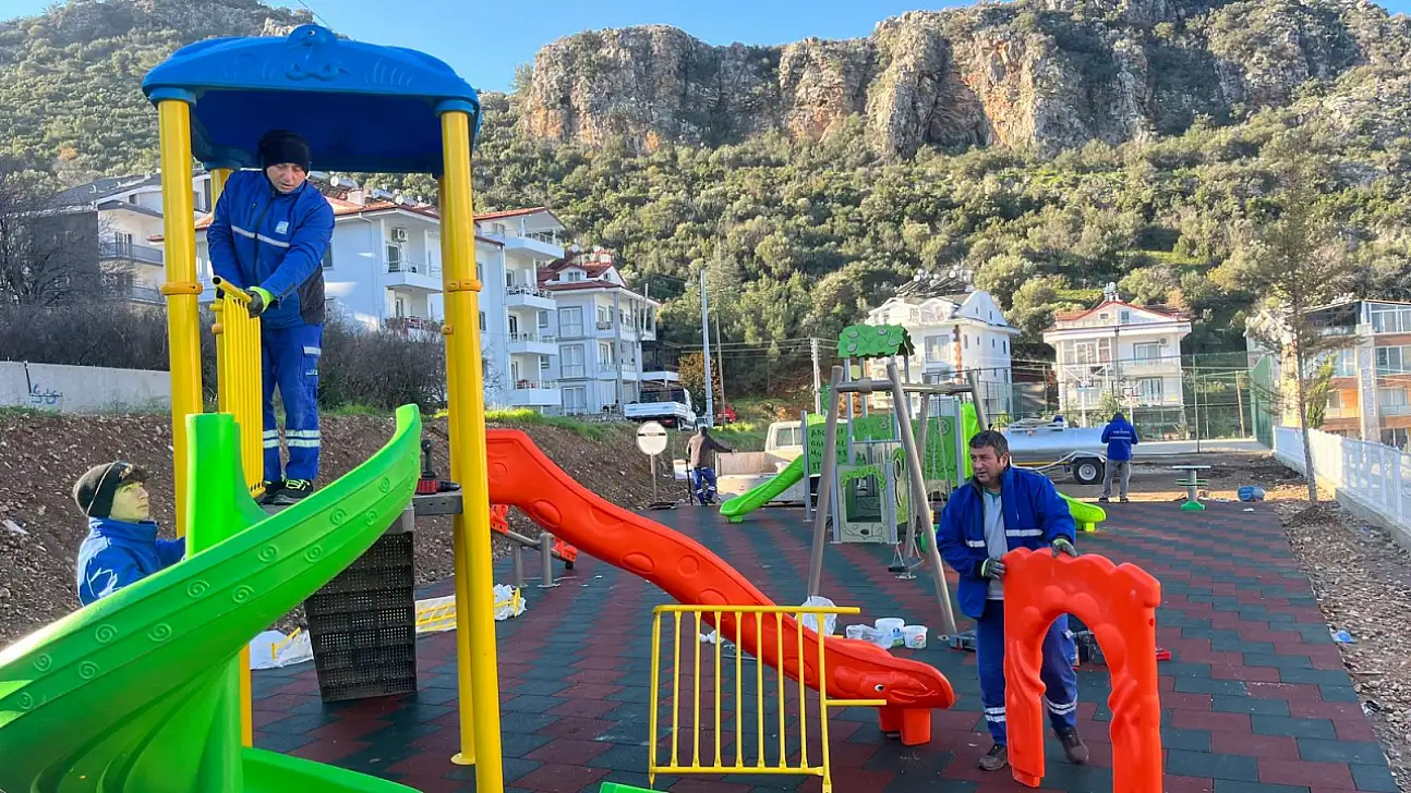 Fethiye Karapınar'da oyun parkı tamamlanıyor