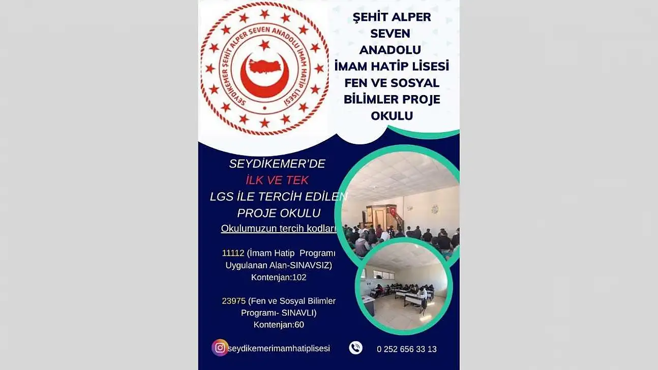 Şehit Alper Seven Anadolu İmam Hatip Lisesi Proje Okulu Oldu