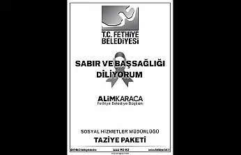 Fethiye Belediyesi'nde Taziye Paketi Uygulaması Başlıyor