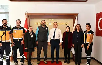Fethiye'de Acil Sağlık Hizmetleri Haftası'nda Kaymakam Akkaya'ya ziyaret