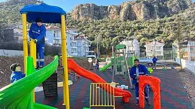 Fethiye Karapınar'da oyun parkı tamamlanıyor