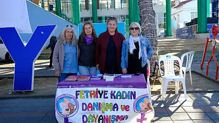Fethiye'de kadınlar şiddete karşı birlikte