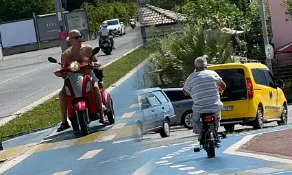 Bisiklet Yolunda Elektrikli Bisiklet Kullanımı Tepki Çekti