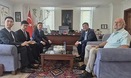 Çinli Diplomatlardan Başkan Alim Karaca'ya Ziyaret