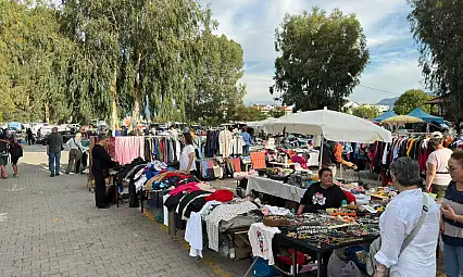 Fethiye'de ikinci el pazarında satışlar Günlükbaşıspor yararına