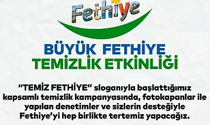 'Temiz Fethiye' Kampanyası Başlıyor