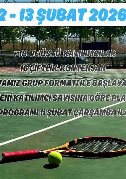 Fethiye'de Sevgililer Günü'ne özel tenis turnuvası başlıyor