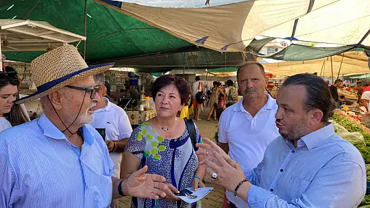 BAŞKANLARDAN PAZAR ESNAFINA ZİYARET