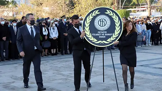 Fethiye'de Atatürk saygı ile anıldı