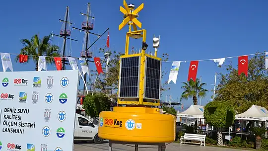 Deniz kirliliğini ölçen akıllı şamandıralı ölçüm sistemi Fethiye'de faaliyete geçti
