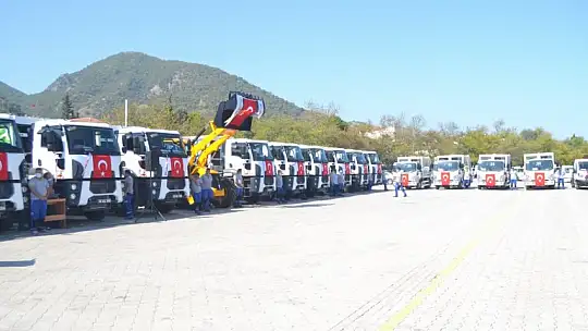 Fethiye Belediyesi araç filosuna 38 adet yeni araç kattı