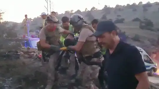 Menteşe'de yangına müdahale eden 2 kişi ağır yaralandı!