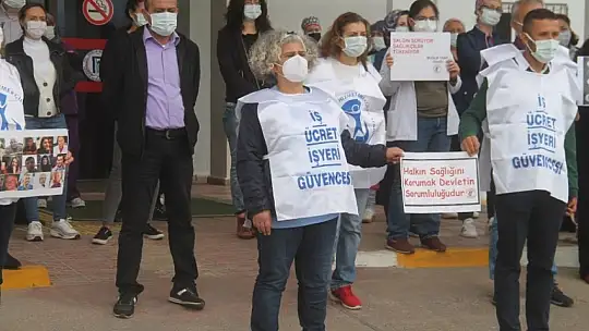 Sağlık Çalışanları Fethiye'de de Seslerini Yükseltti