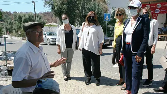 TOBB Kadın Girişimciler destek için Milas'ın yanan orman alanlarında