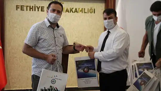 Fethiye 2. Spor Festivali konukları Kaymakam Fırat'ı ziyaret etti