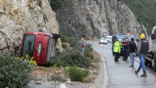 Kontrolden çıkarak takla atan otomobilin sürücüsü yaralandı