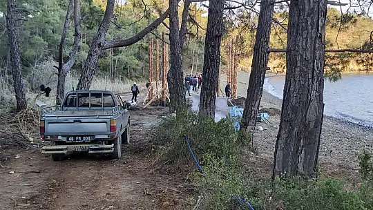 Göcek'teki koyda kaçak yapılaşmaya inceleme başlatıldı