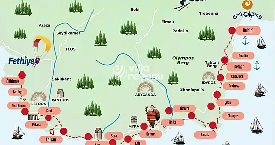 Fethiye-Antalya Likya Yolu'nun dünyanın en güzel yürüyüş rotası olduğu tescillendi