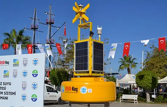 Deniz kirliliğini ölçen akıllı şamandıralı ölçüm sistemi Fethiye'de faaliyete geçti