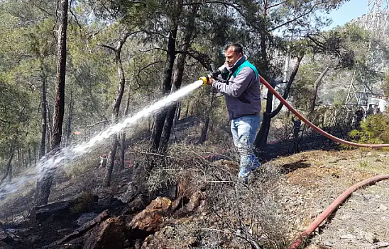 GÖCEK'TE KORKUTAN YANGIN