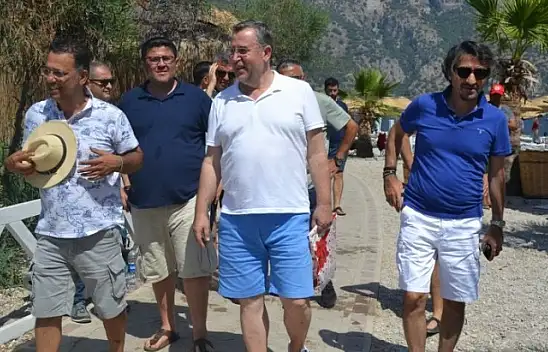 Ölüdeniz Kumburnu Plajı'na Başkanlardan 'Hayırlı Olsun' Ziyareti