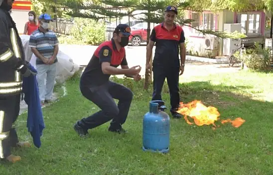 Yangın tatbikatı gerçeğini aratmadı
