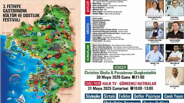 3.Fethiye Uluslararası Gastronomi, Kültür ve Dostluk Festivali'ne sayılı zaman kaldı