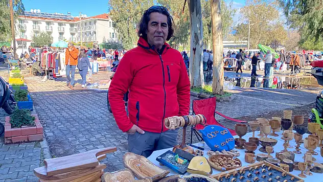 Fethiye Çalış 2. El Pazarı'nda Ahşap Sanatı