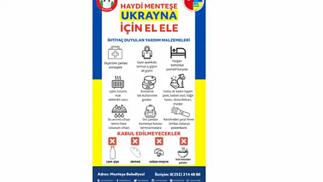 Haydi Menteşe Ukrayna için el ele