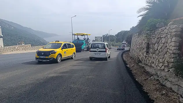 Ölüdeniz yol çalışması tamamlanmak üzere