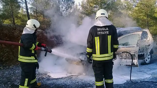 Park Halindeki Araç Yandı