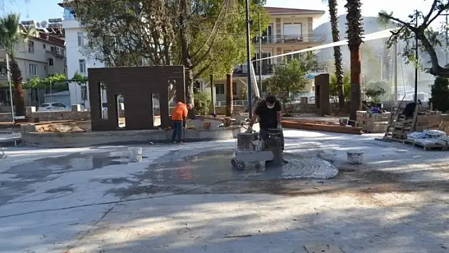 Parkın tamamlanması için yoğun mesai harcanıyor