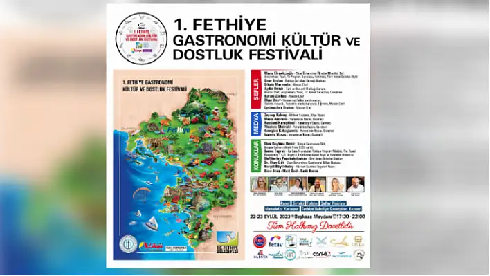 1.Fethiye Gastronomi Kültür ve Dostluk Festivali Başlıyor