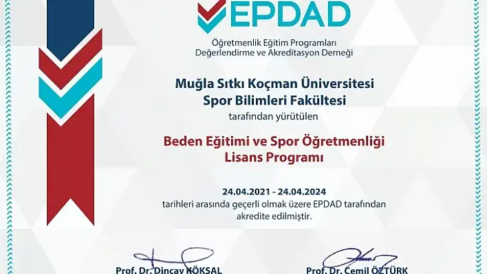 Alanında ilk ve tek akredite edilen program oldu