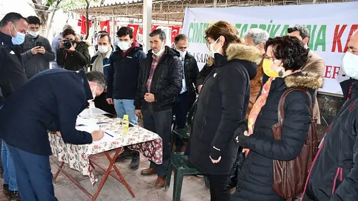 Başkan Toksöz'den 'çimento fabrikasına hayır' kampanyasına destek!