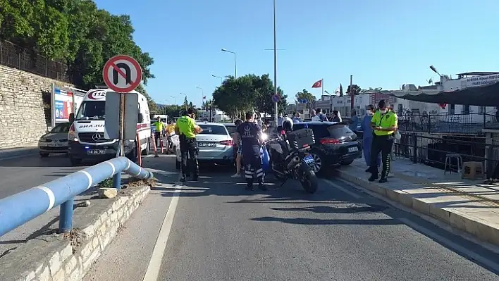 Bodrum'da Zincirlemeli Trafik Kazası 3 Yaralandı