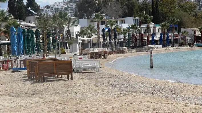 Bodrum Sahilleri Sessizliğe Büründü