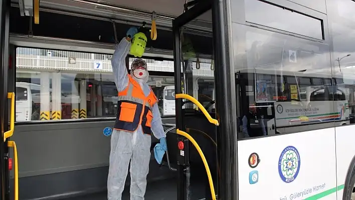 Büyükşehir Ulaşımda 35 Bin 663 Adet Dezenfekte Yaptı
