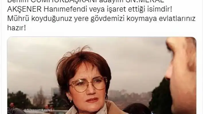 ÇOBAN,'' BENİM CUMHURBAŞKANI ADAYIM MERAL AKŞENER''