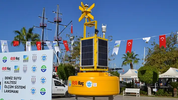 Deniz kirliliğini ölçen akıllı şamandıralı ölçüm sistemi Fethiye'de faaliyete geçti