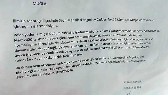 Eğlence Mekânı Sahipleri Valiliğe Dilekçe Verdi