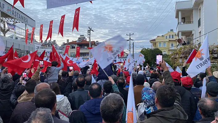 ERDOĞAN FETHİYE'DE COŞKUYLA KARŞILANDI