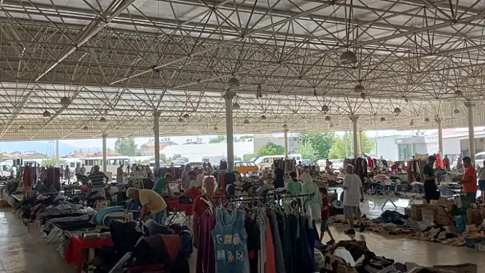 Fethiye'de ikinci el pazarına yoğun ilgi