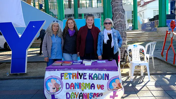 Fethiye'de kadınlar şiddete karşı birlikte