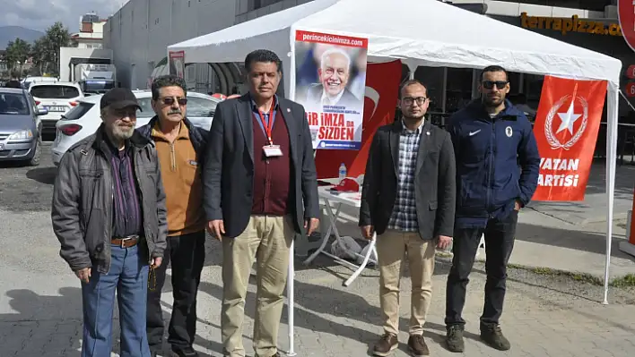 FETHİYE'DE MEMLEKET, VATAN VE ZAFER PARTİLERİNİN İMZA KAMPANYASI DEVAM EDİYOR 
