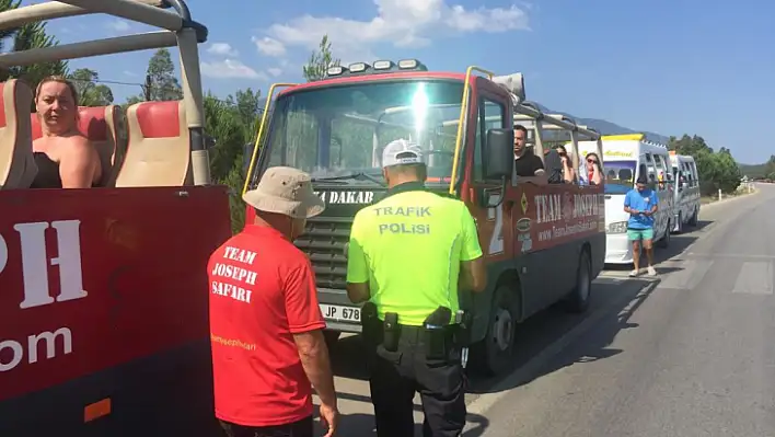 Fethiye'de safari araçları denetlendi