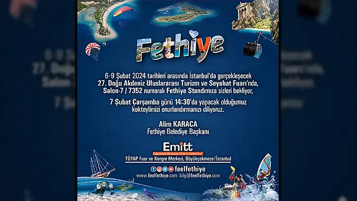 Fethiye EMITT 2024 Fuarında Yerini Alıyor