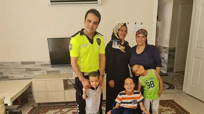 Fethiye polisi ve iş kadınından engelli Hamza'ya büyük sürpriz