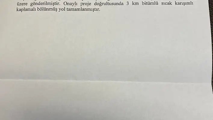 GİRGİN: YATAĞAN GEÇİŞ YOLU İÇİN BAKANLIKTAN CEVAP 'YOL, GELEN TALEPLERE GÖRE YAPILDI'